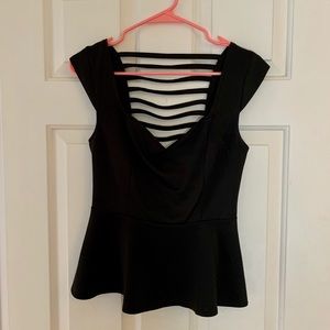 Pretty black shirt with open back